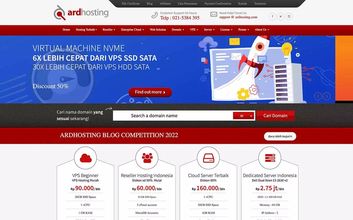 Ard Hosting Homepage - HighTechBlogging