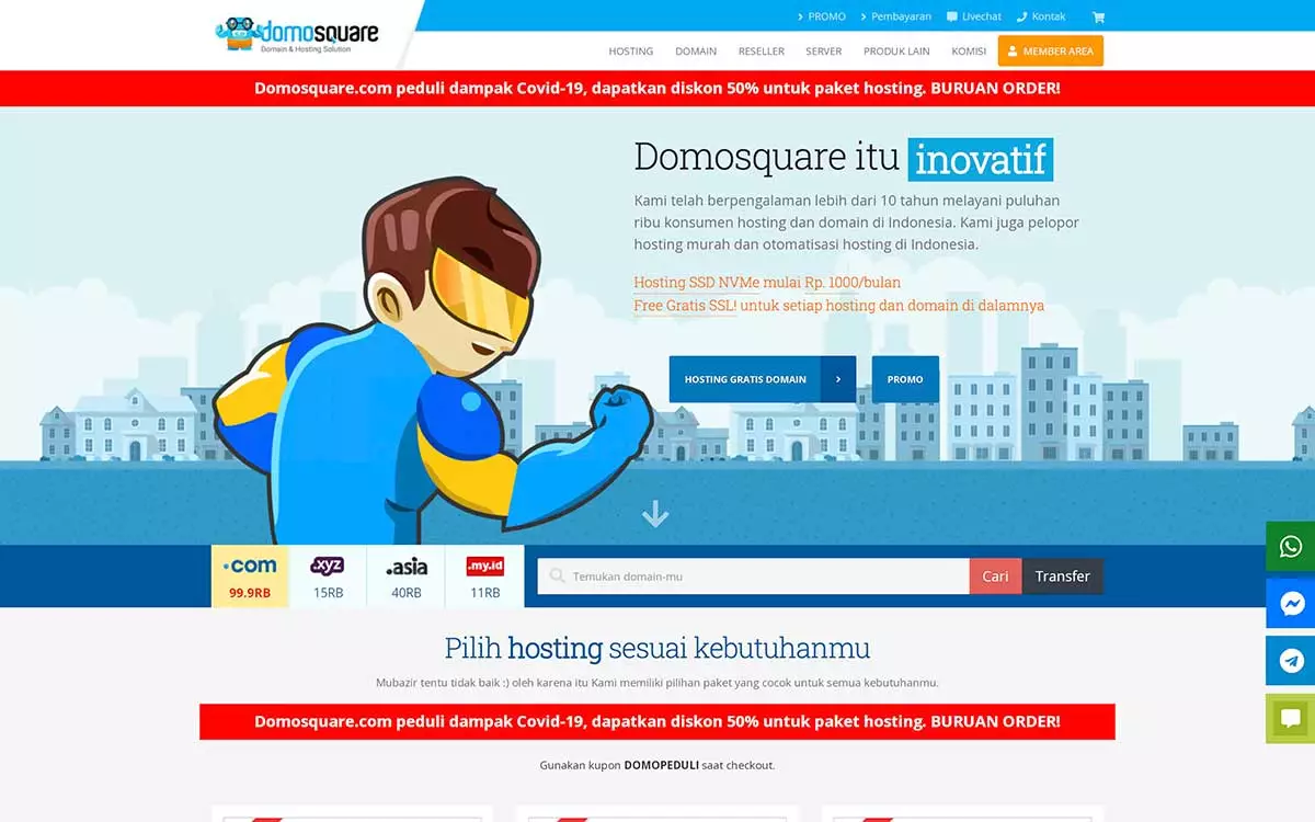 Domosquare Homepage - HighTechBlogging