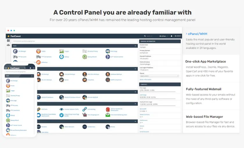 FastComet Control Panel - HighTechBlogging