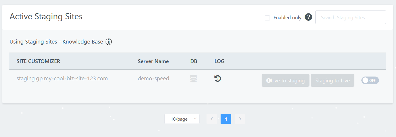 Gridpane Active Staging Sites - HighTechBlogging