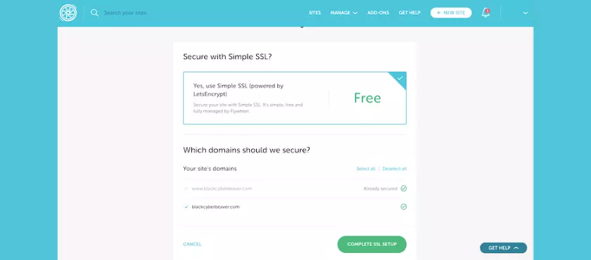 How to activate SSL with Flywheel HighTechBlogging