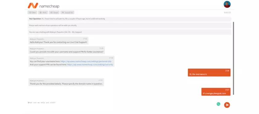 Will Namecheap customer support help me