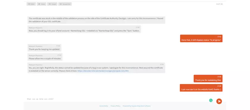 Will Namecheap customer support help me