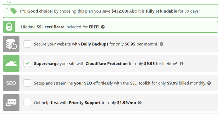 #2. Plan Add-Ons: Optional Extras HighTech Blogging