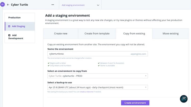 Adding Staging Environment To WP Engine - HighTech Blogging
