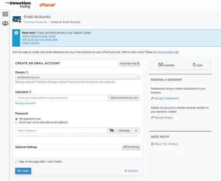 Adding a professional email with InMotion HighTechBlogging