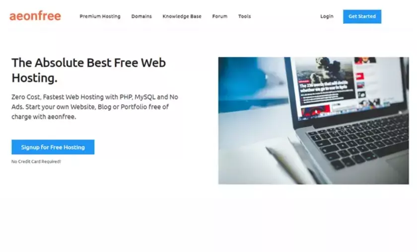 AeonFree – Best for Unlimited Disk Space