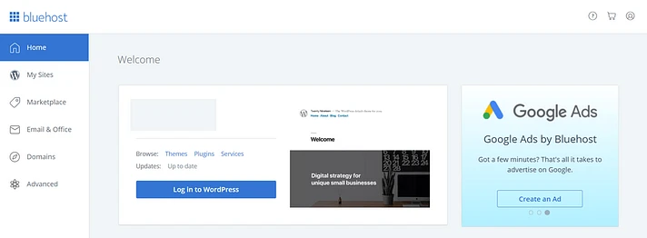 Bluehost vs Hostinger Dashbaord - HighTech Blogging
