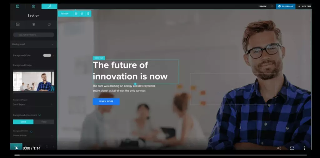 Drag and drop page builder HighTechBlogging