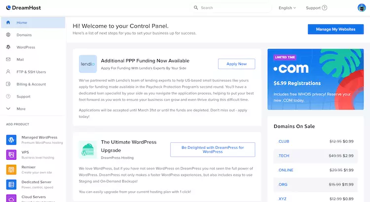 DreamHost Control Panel - HighTech Blogging