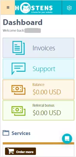 Hostens’ Control Panel HighTech Blogging