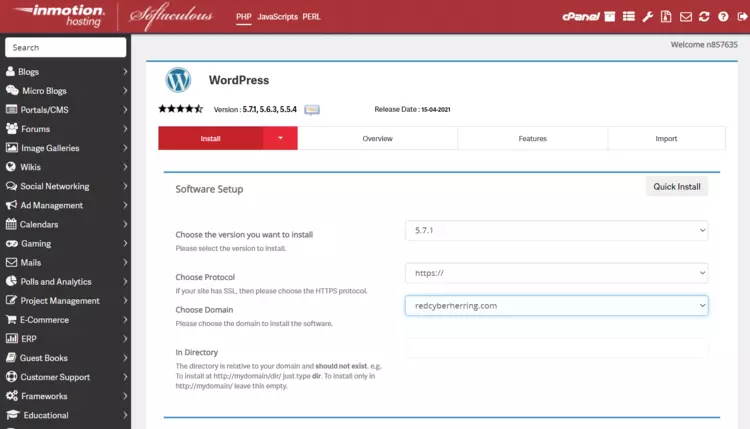 Installing WordPress with InMotion Hosting HighTechBlogging