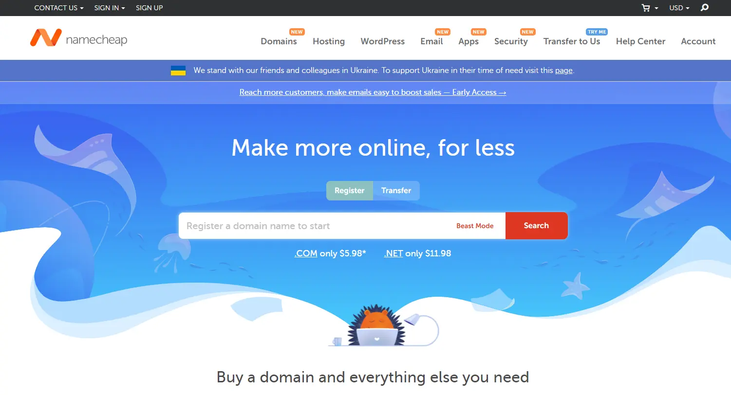 Namecheap Homepage - HighTech Blogging