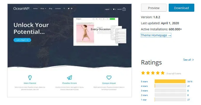 Oceanwp High Rating - HighTech Blogging