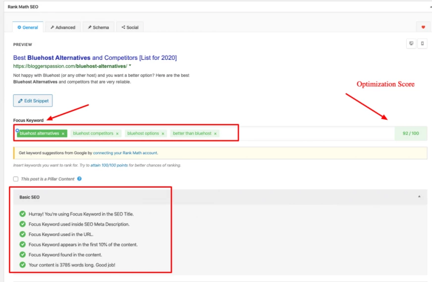 Rank Math SEO settings - HighTechBlogging