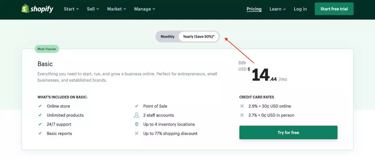 Shopify Pricing - Hightech Blogging