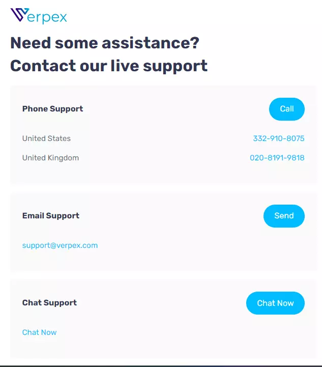Speed Test & Analysis of Verpex