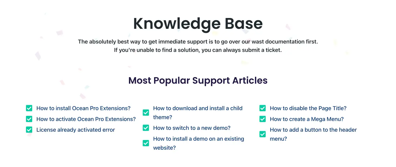 Support in OceanWP - HighTech Blogging