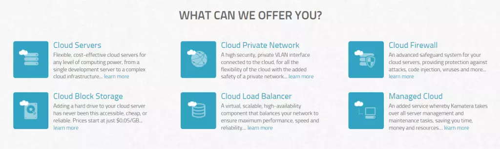 Type of Web Hosting Kamatera Offer