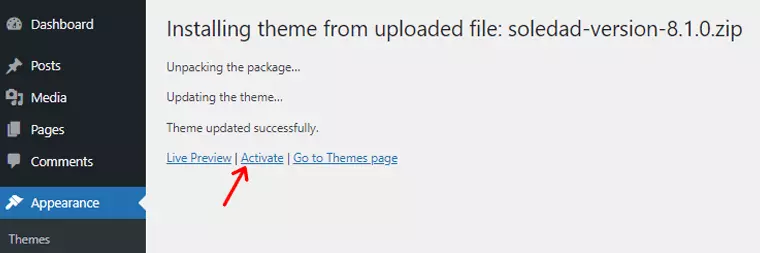 Upload the Theme and Install it HighTechBlogging