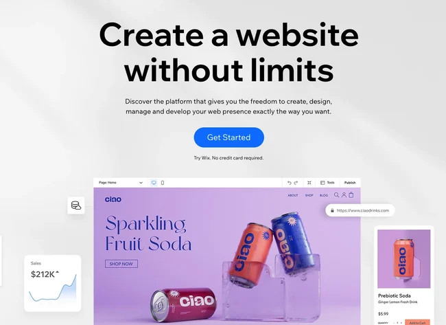 Wix Homepage - HighTechBlogging