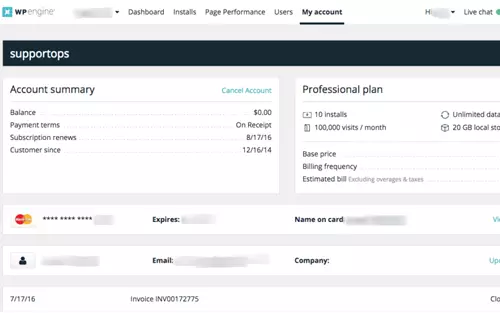 Wpengine My Account - HighTech Blogging