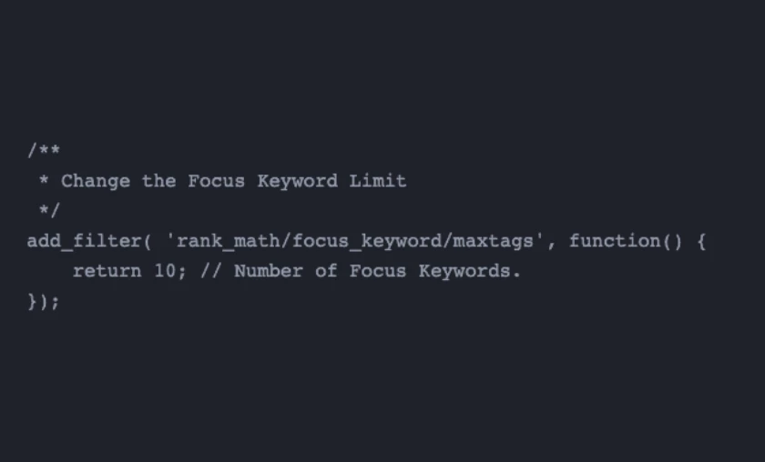 keywords rankmath filter - HighTechBlogging
