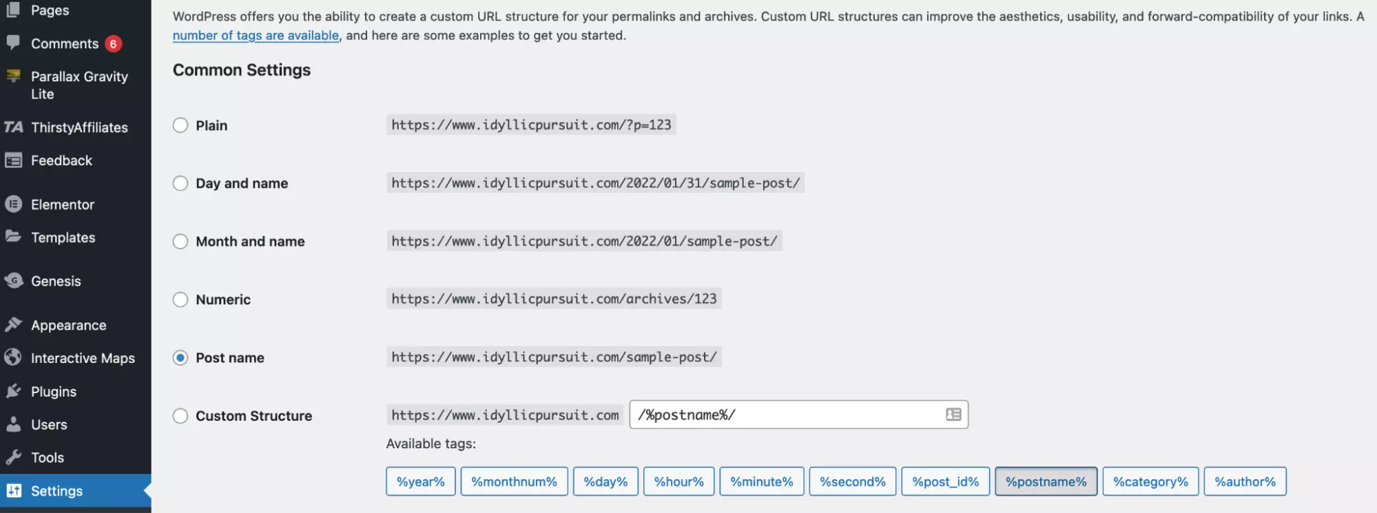 Configure WordPress Settings - HighTechBlogging