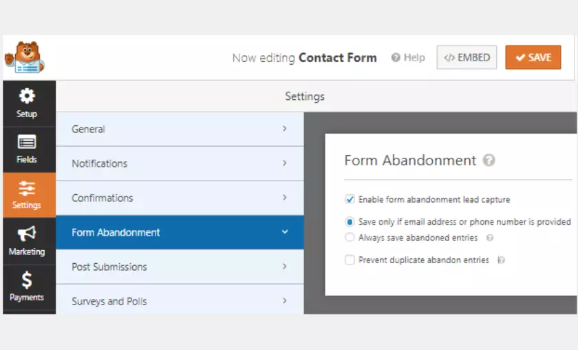 Form Abandonment HighTechBlogging