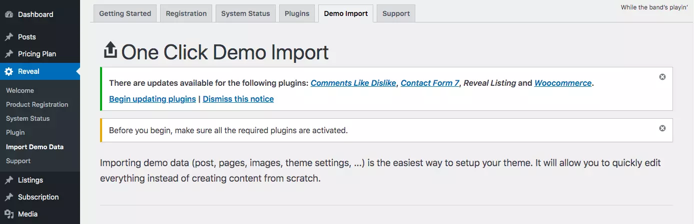 Import Demo Content (Optional) - HighTechBlogging