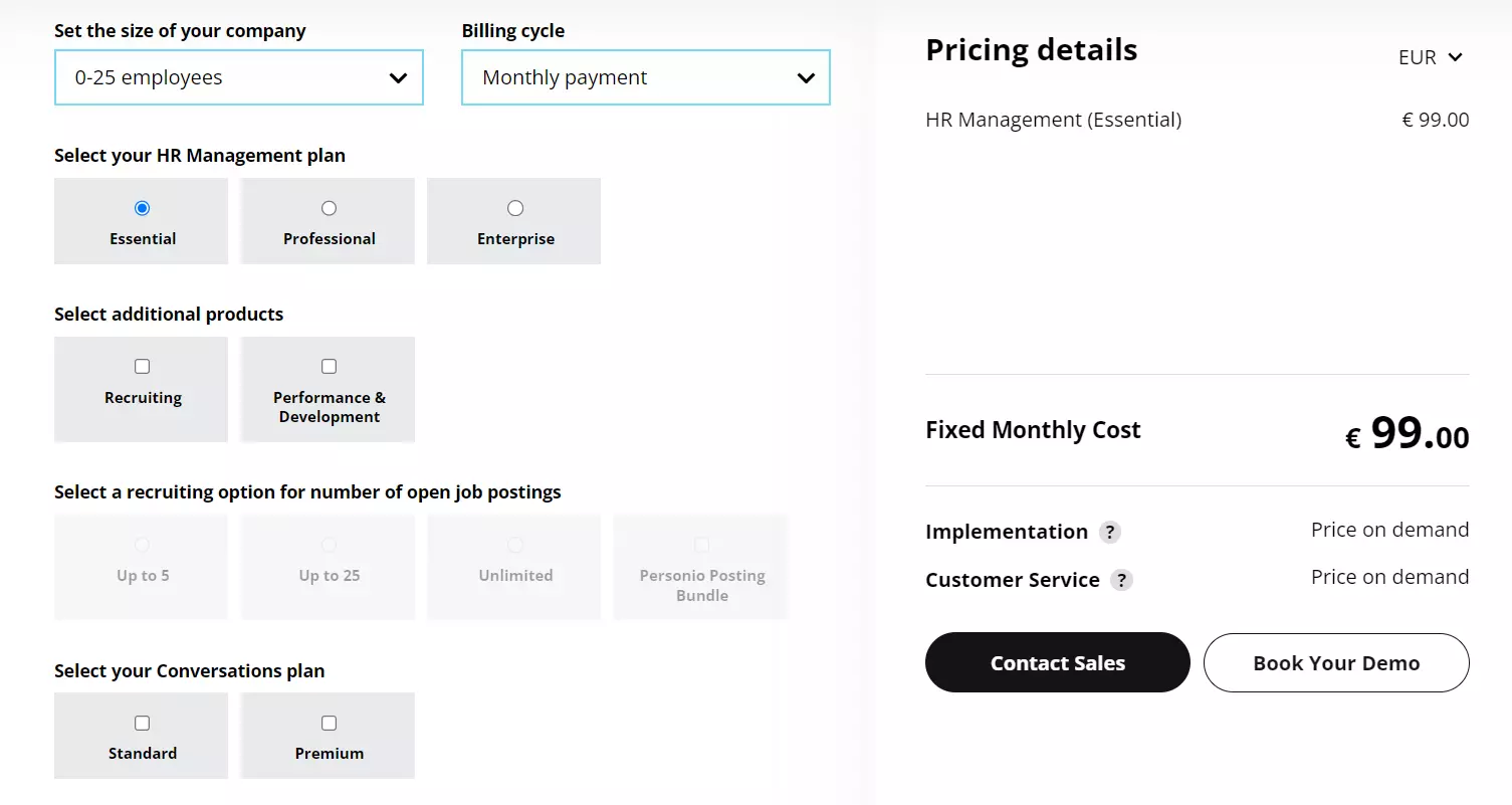 Personio Pricing HighTechBlogging