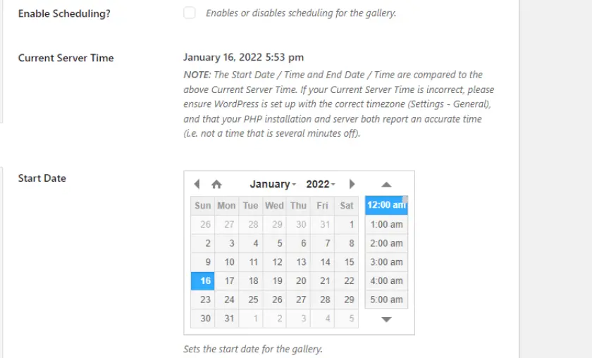 Schedule Addon HighTechBlogging