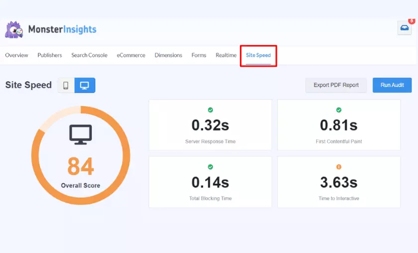 Site Speed Report HighTechBlogging