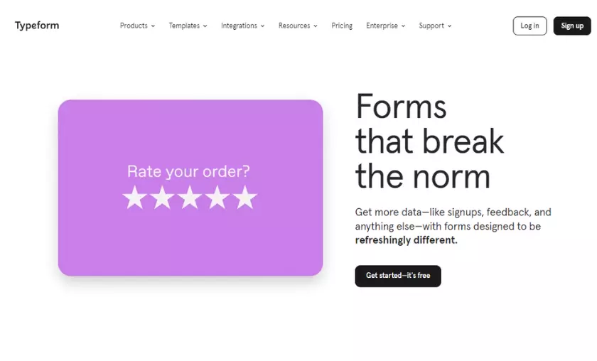Typeform: Features HighTechBlogging