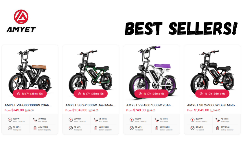 Top AMYET eBikes Models for Urban and Off-Road Rides!