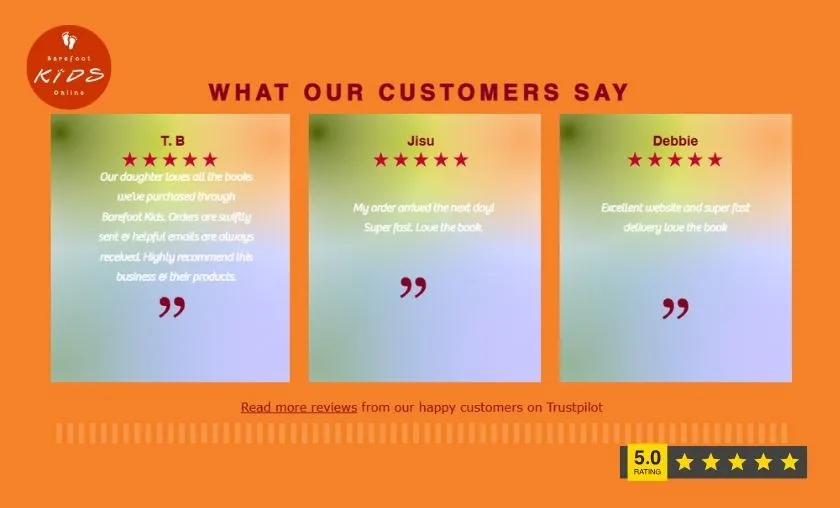 Barefoot Kids Customer Reviews!