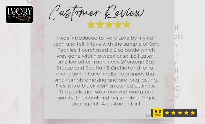 Ivory Luxe Customer Reviews!